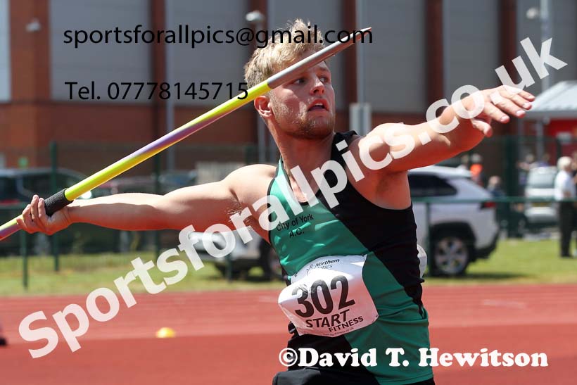 Mens under-20s javelin, 2021 Northern Senior and Under-20s Champs., Leigh. Photo: David T. Hewitson/Sports for All Pics